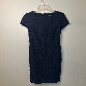Banana Republic size 00P navy blue lace sheath dress